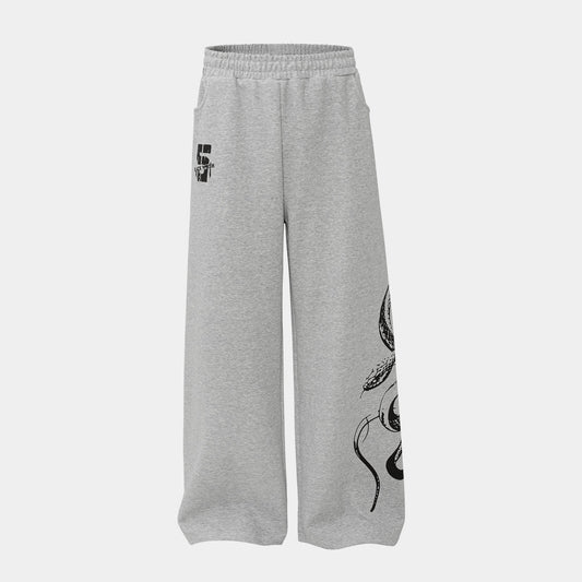 Snake Print | Baggy Sweatpants - Luxuryurbanwear