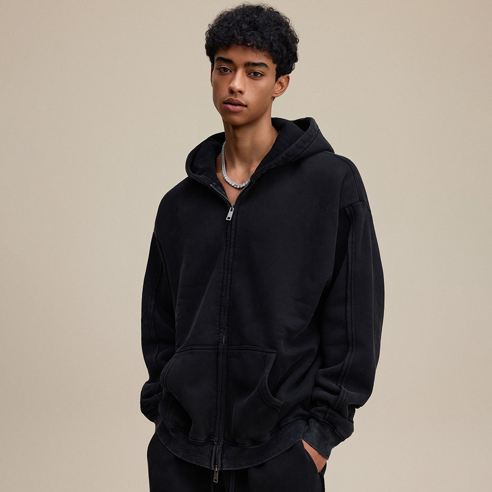 Vintage | Classic Zip Up Hoodie - Luxuryurbanwear