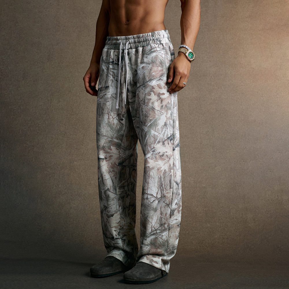 Leaf Camo Pattern | Baggy Pants - Luxuryurbanwear