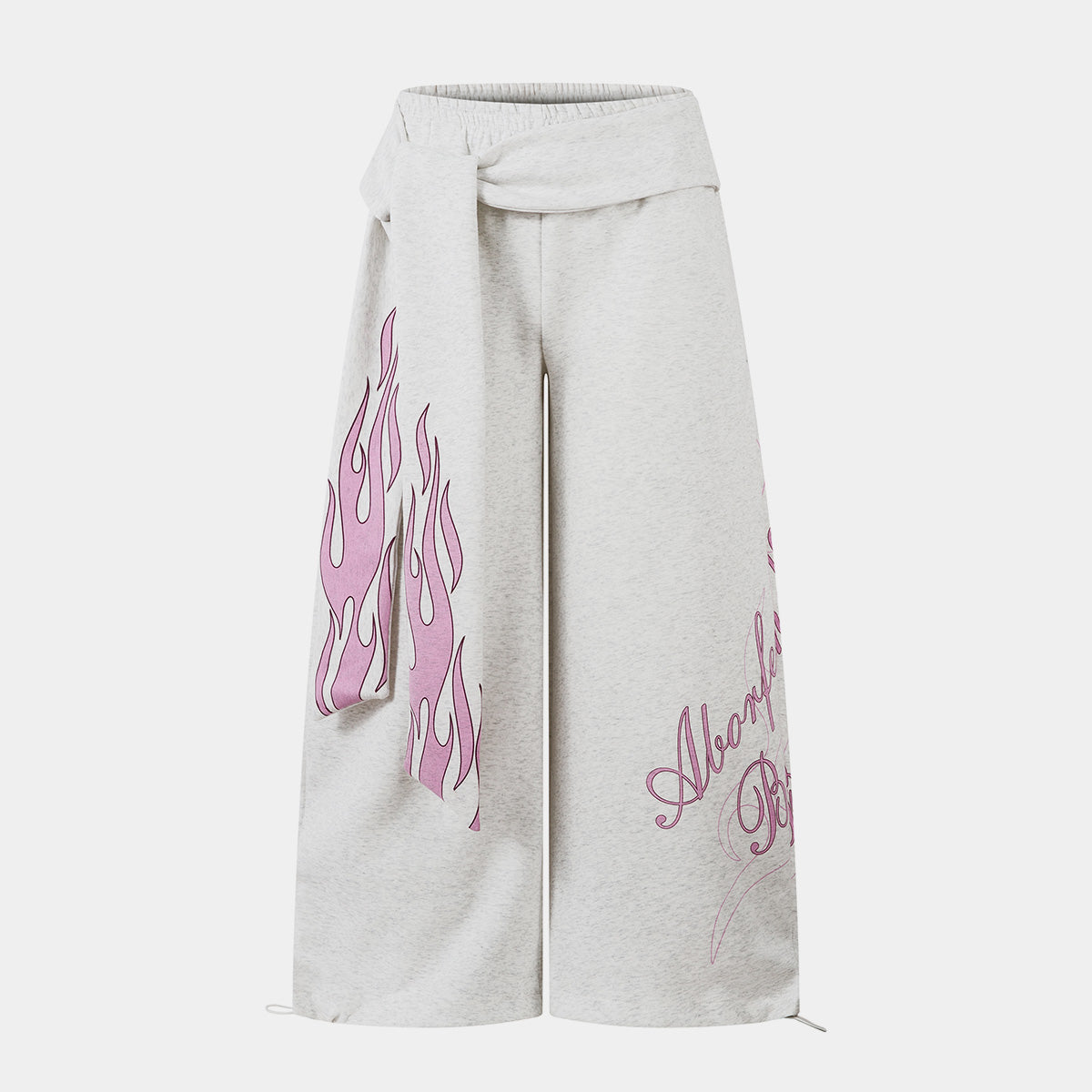 Flame Print Sweatpants | Baggy Streetwear Trousers - Luxuryurbanwear