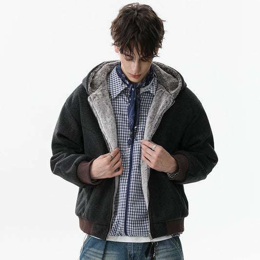 Reversible Plush | Hooded Winter Jacket - Luxuryurbanwear