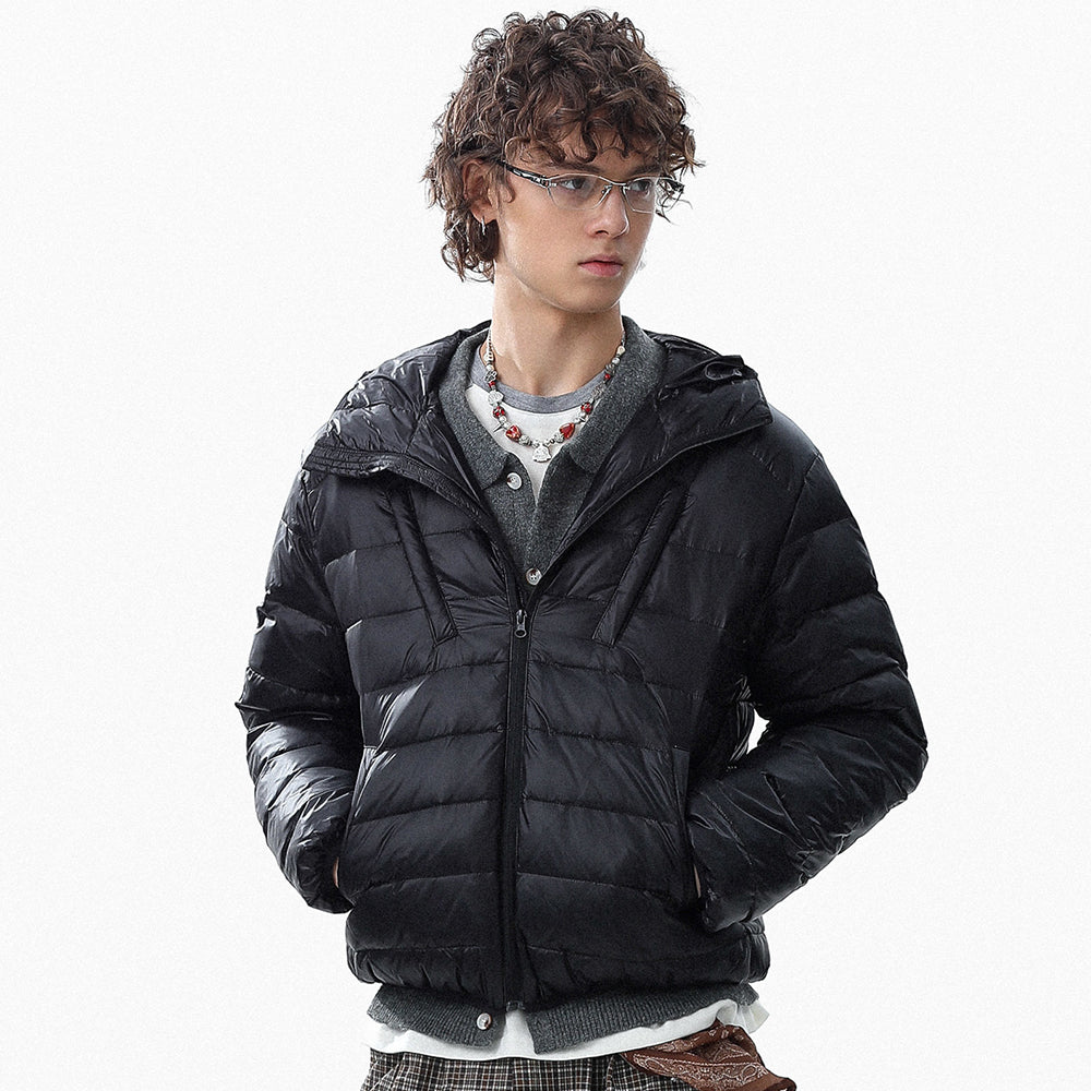 Structured Quilted | Hooded Puffer Jacket - Luxuryurbanwear