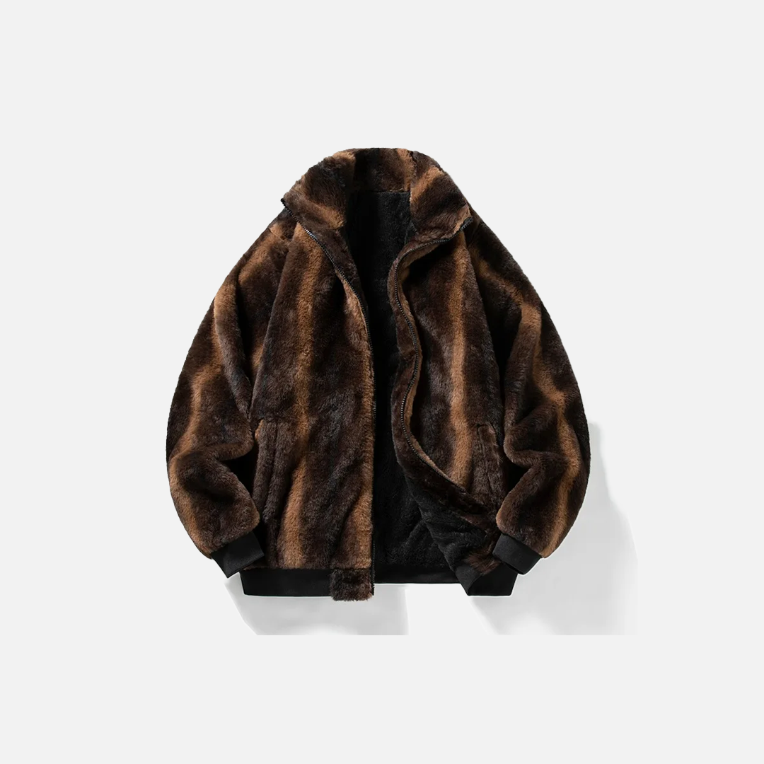 Warm Windproof Fleece-Lined FAux Fur Jacket - Luxuryurbanwear