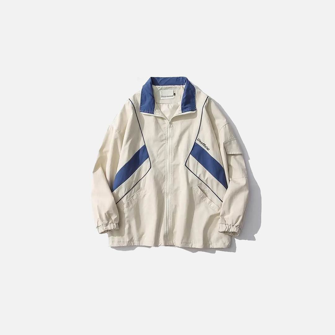American Retro Japan Colorblock Baseball Jacket - Luxuryurbanwear