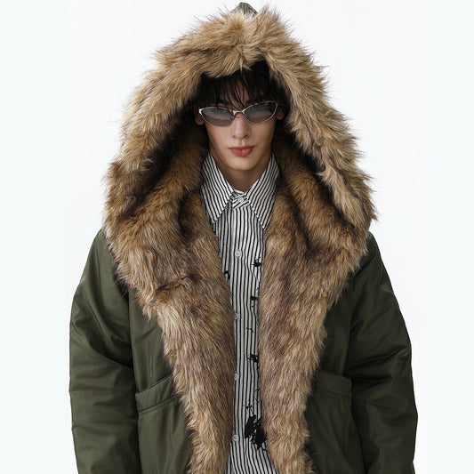 Vintage Fur-Lined | Cropped Winter Puffer - Luxuryurbanwear