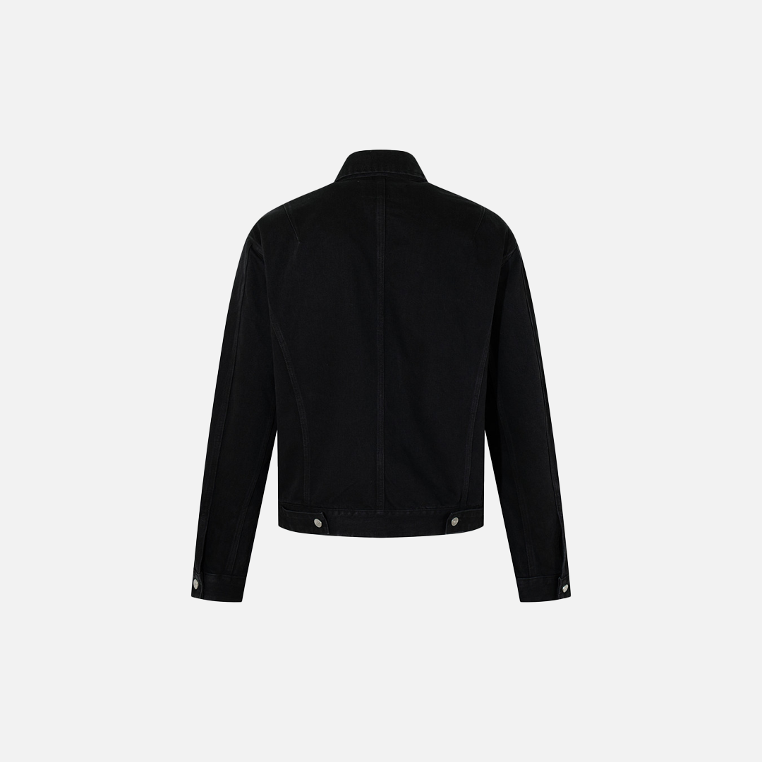 Streetwear Unique Deconstructed Black Denim Jacket - Luxuryurbanwear