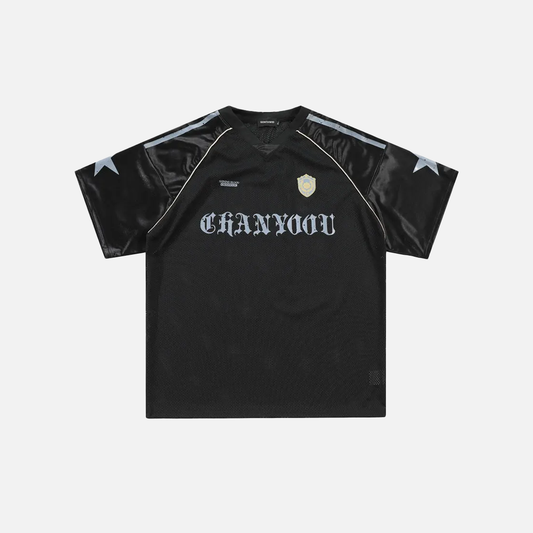 Streetwear Oversize Letter Star Graphic Sport T-Shirt - Luxuryurbanwear