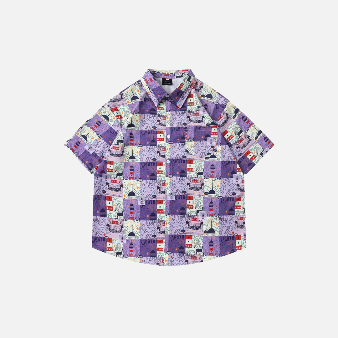 Y2K Trendy Hawaiian Graphic Printed Beach Shirt - Luxuryurbanwear