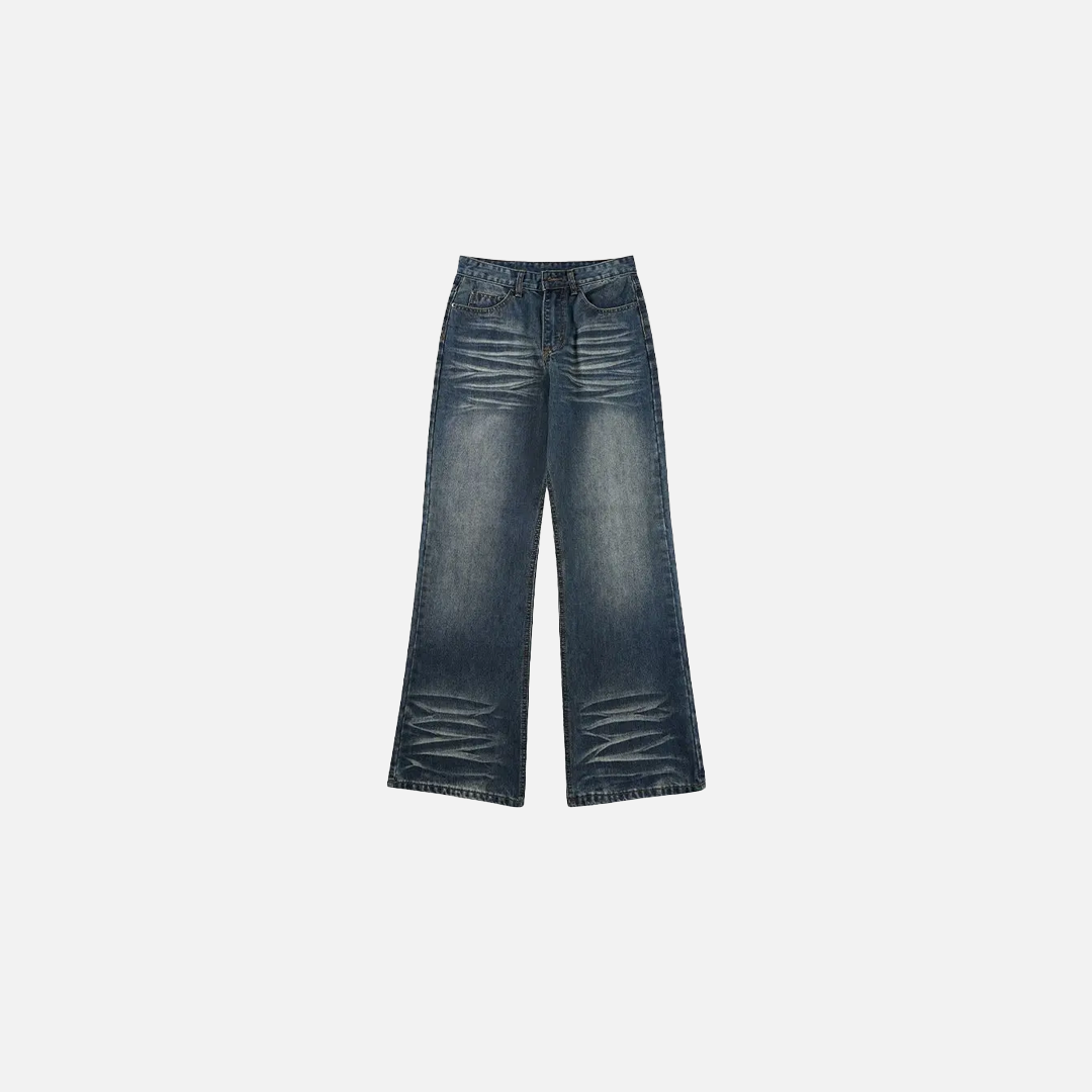Vintage Slim Fit Flared Denim Jeans - Luxuryurbanwear