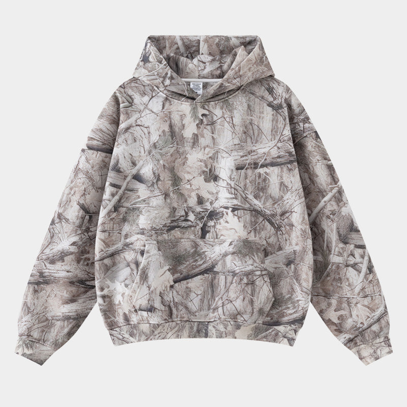 Tree Branch Camo Print | Oversized Hoodie - Luxuryurbanwear