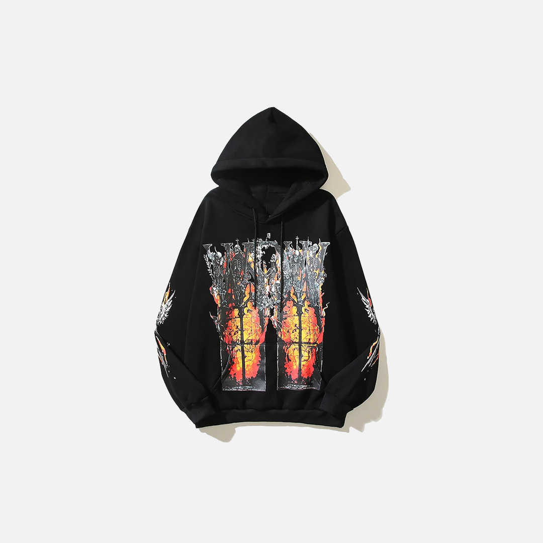 Streetwear Gothic Sunset Tie Dye Hoodie - Luxuryurbanwear