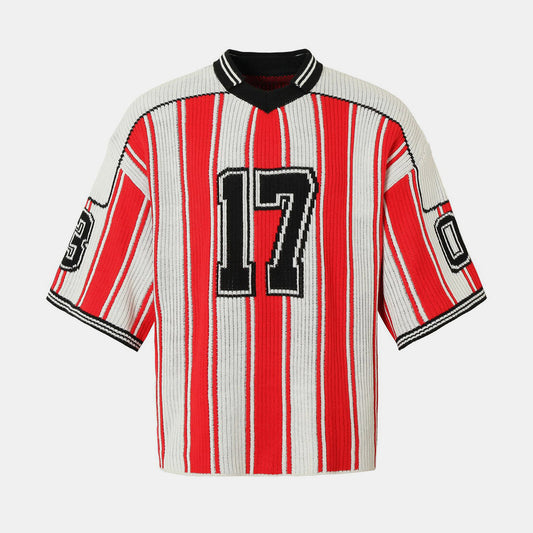 Varsity Stripe Knit | Jersey Tee - Luxuryurbanwear