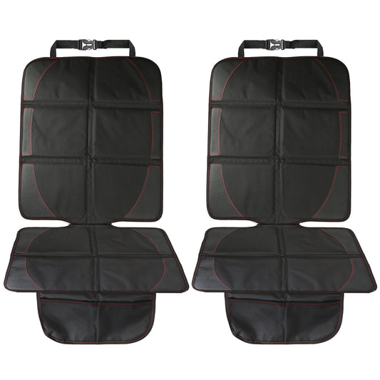 2 Packs Car Seat Protector Cushion Mat Pad with Thick Padding Protector for Child Baby Car Seat Mesh Pockets Non-slip