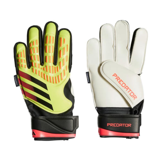 adidas Unisex-Child Fingersave Predator Match Goalie Gloves Solar Yellow/Black/Solar Red 5