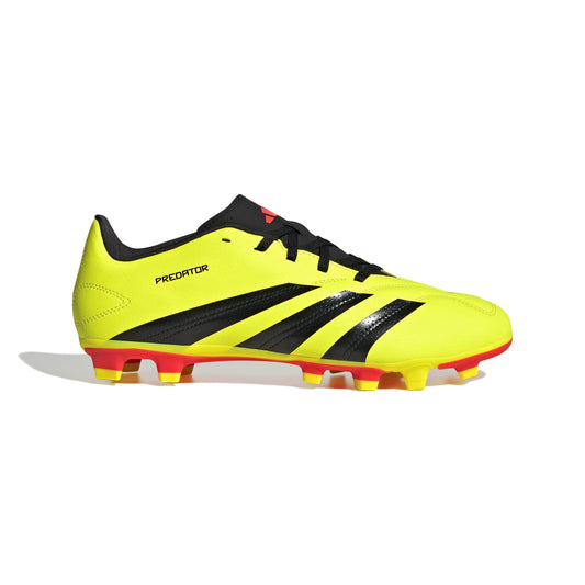 adidas Unisex Predator 24 Club Flexible Ground Sneaker Team Solar Yellow/Black/Solar Red 11.5 US Men