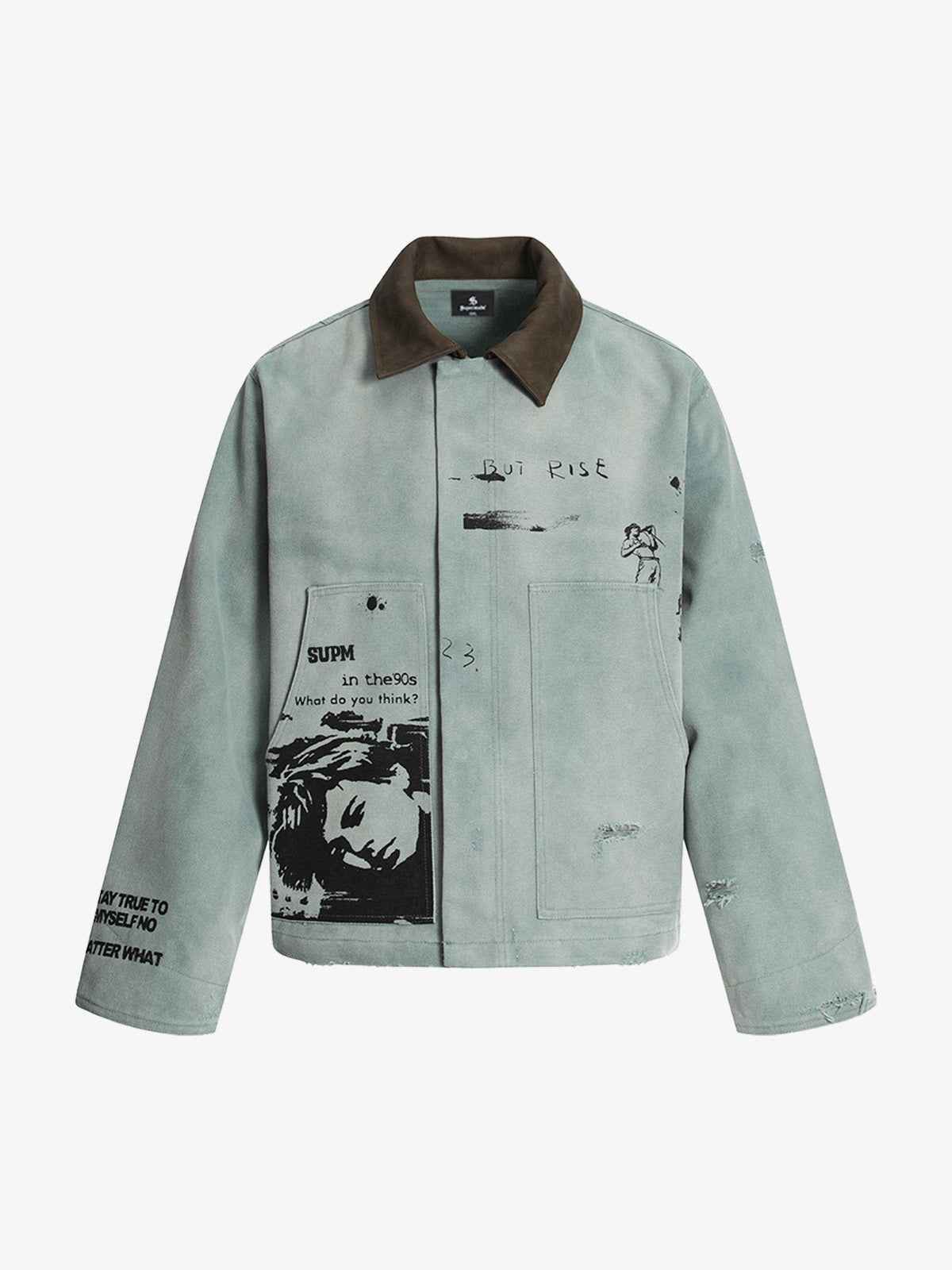 Vintage Washed Distressed Barn Work Jacket - 2582