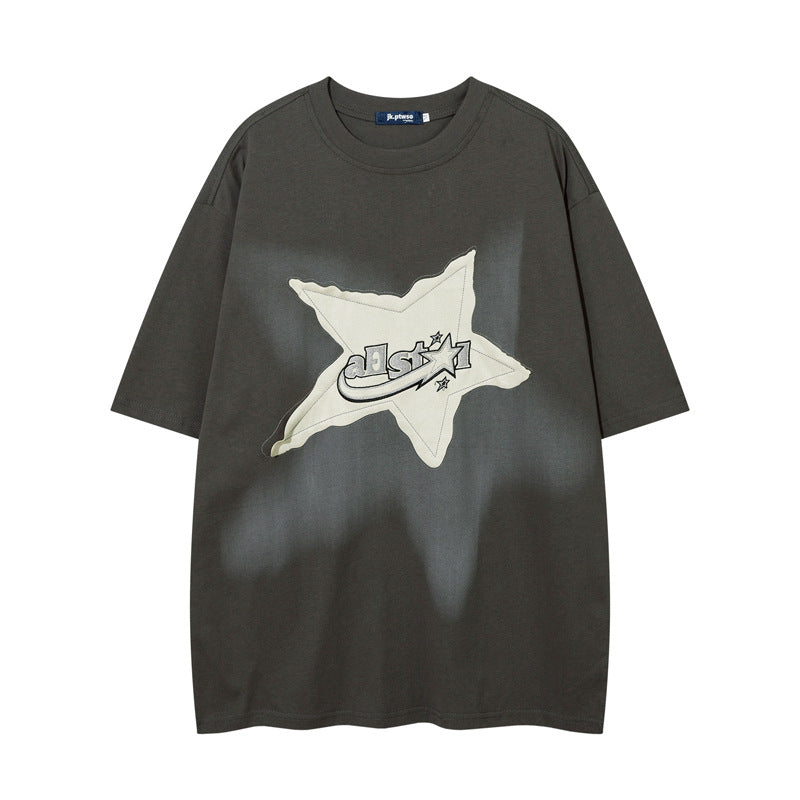 Star Patch | Hip Hop T-Shirt - Luxuryurbanwear
