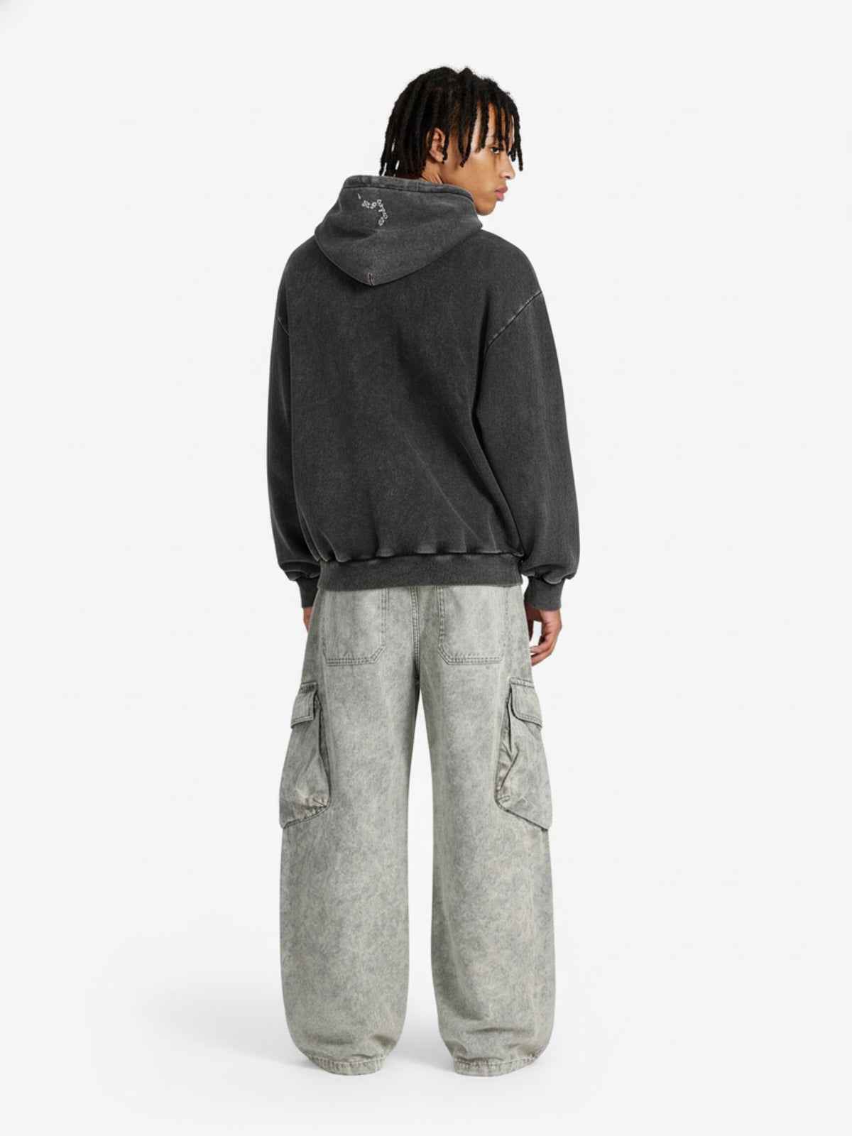 Vintage Washed Multi-Pocket Barrel Jeans