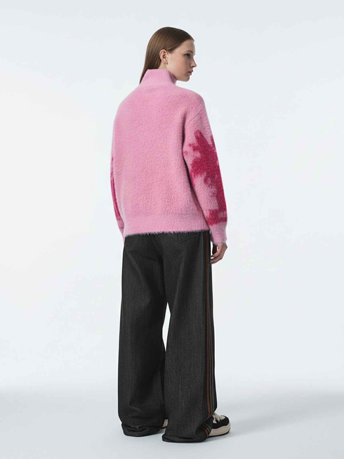 Street Subculture Angel Jacquard Cardigan Sweater
