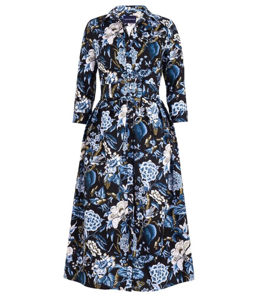 Audrey Dress #1 Black Blue Long Dress
