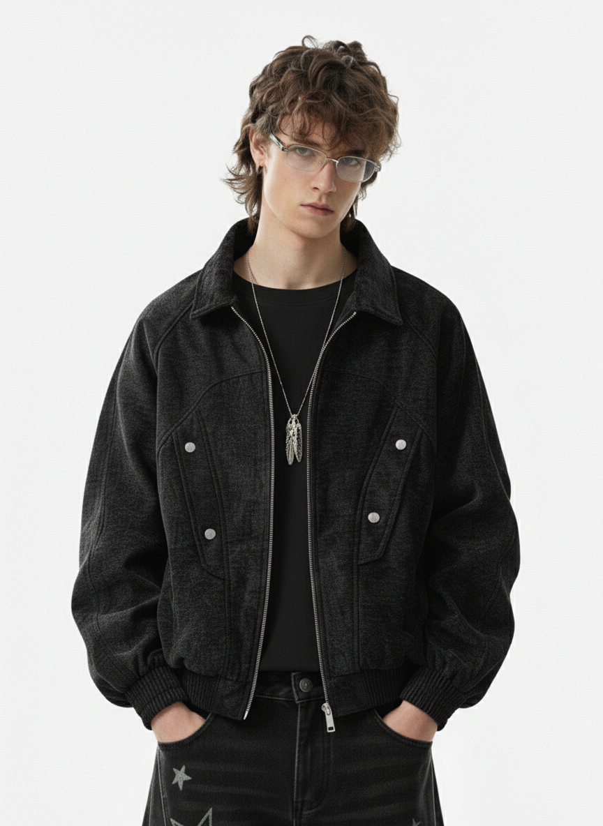 Vintage Suede Deconstructed Workwear Jacket - Luxuryurbanwear