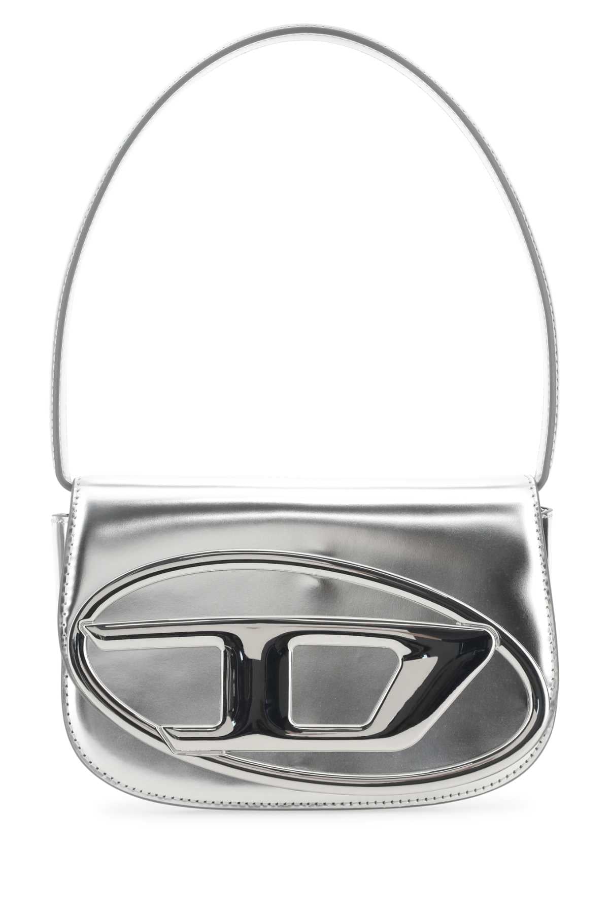 Diesel Women Silver Leather 1Dr Shoulder Bag
