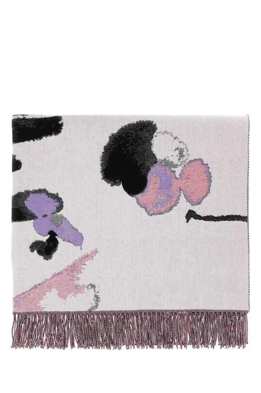 Alexander Mcqueen Women Embroidered Wool Blend Blanket