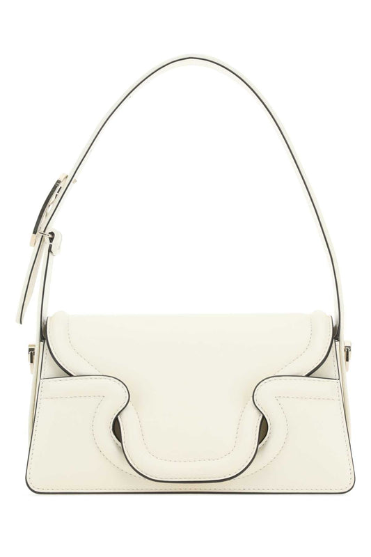 Valentino Garavani Women Ivory Leather Le Grand Deuxieme Shoulder Bag