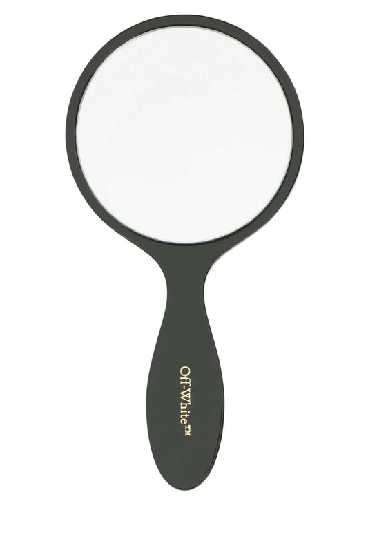 Off White Unisex Army Green Acetate Bookish Hand Mirror