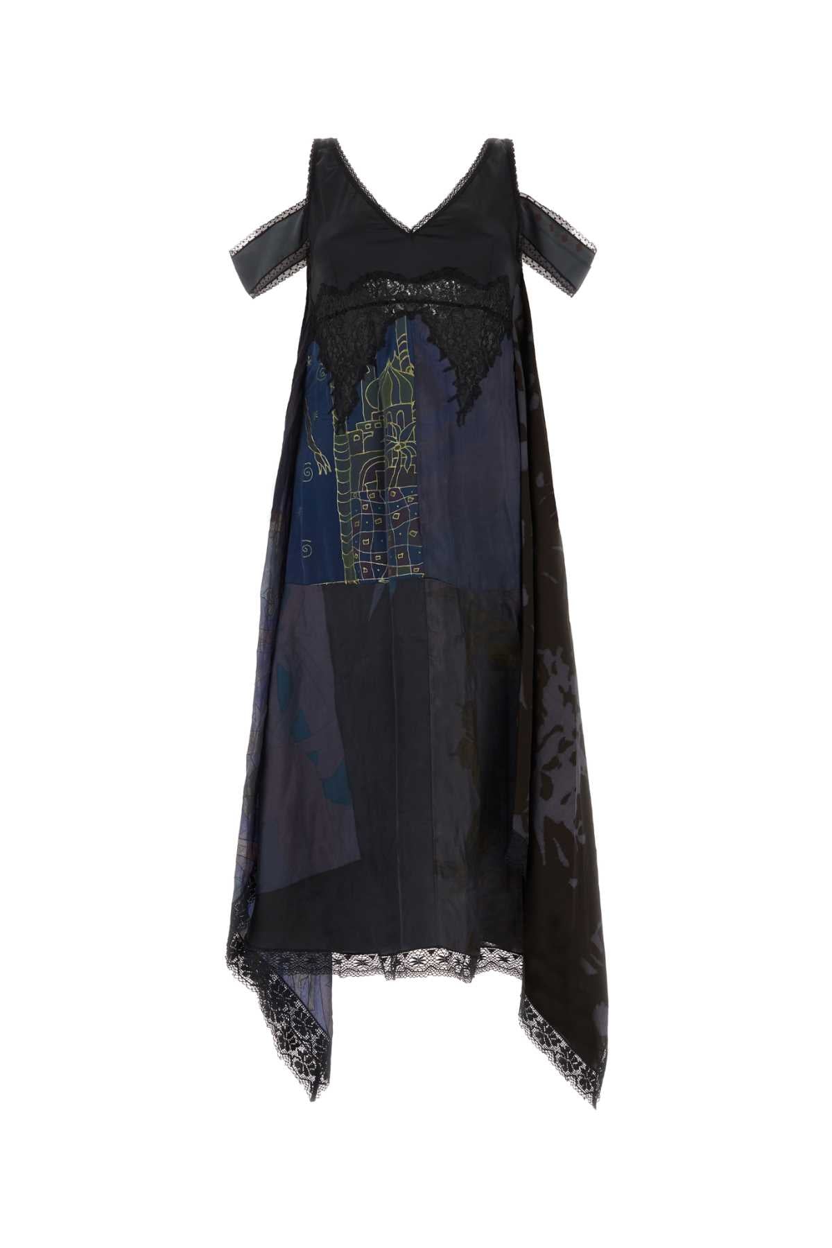 Marine Serre Women Multicolor Silk Dress