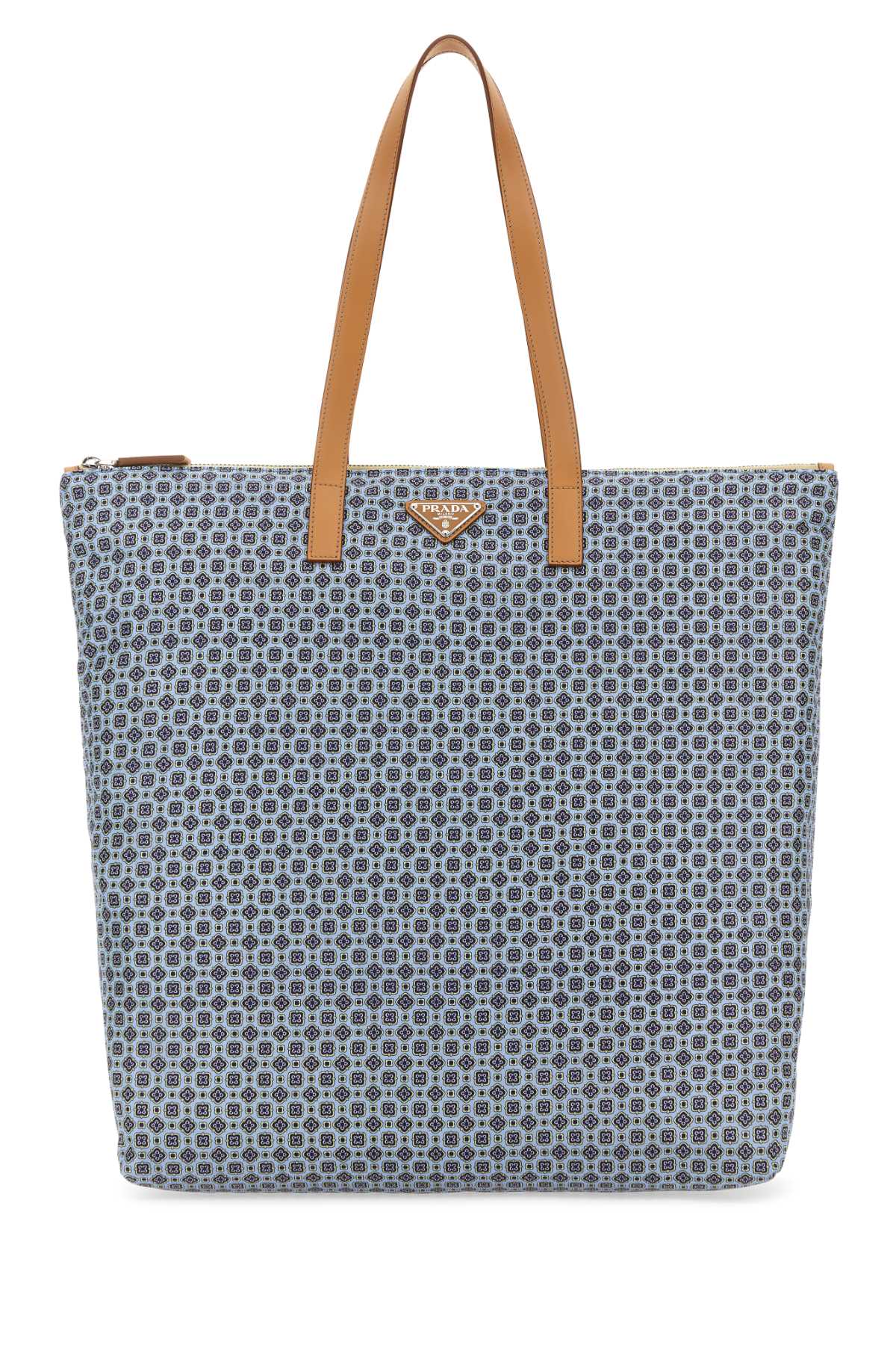 Prada Men Printed Re-Nylon Shopping Bag