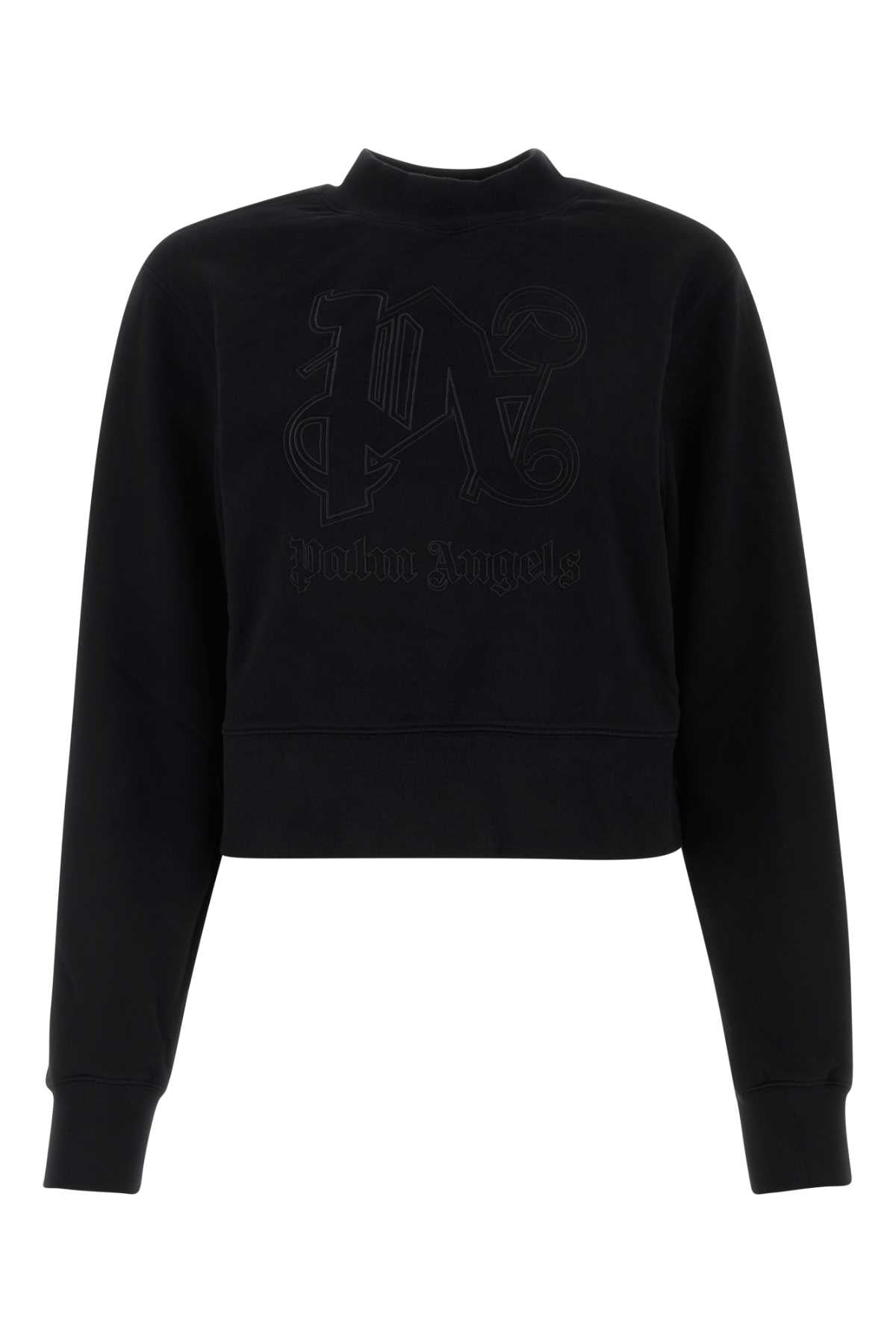 Palm Angels Women Black Cotton Sweatshirt
