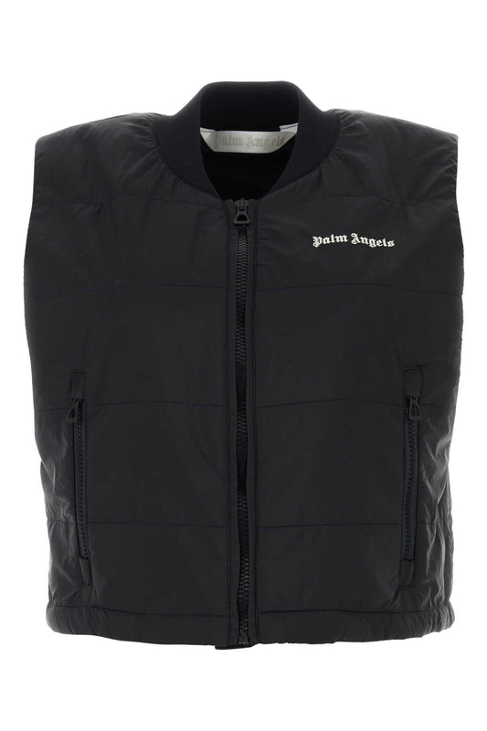 Palm Angels Women Black Nylon Vest
