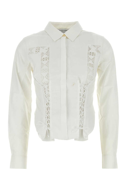Marine Serre Women White Cotton Shirt