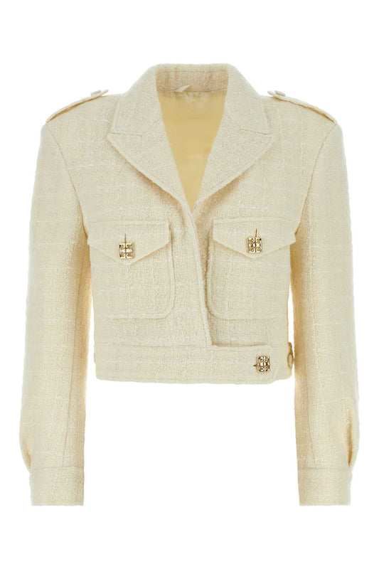 Givenchy Women Ivory Teed Blazer