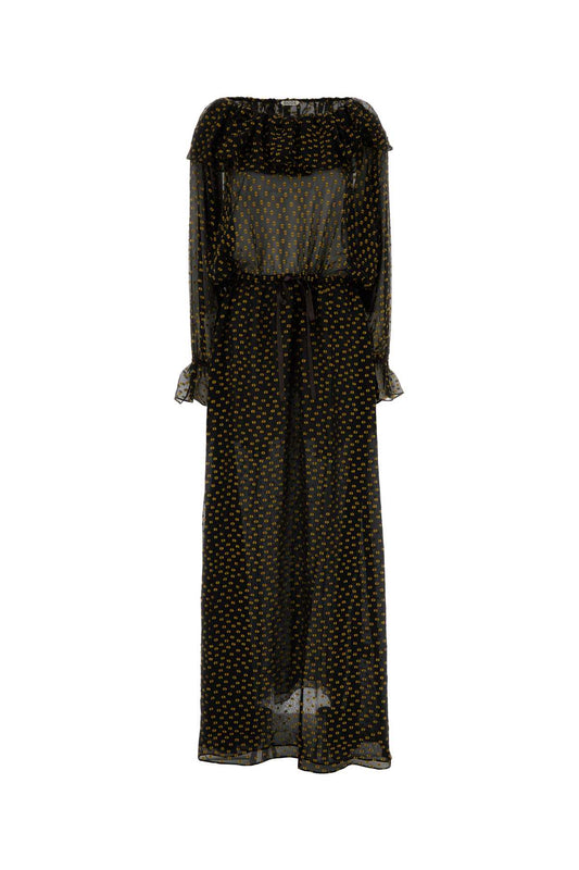 Bode Women Embroidered Silk Blend Stadium Dress