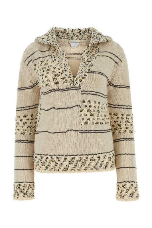 Bottega Veneta Women Embroidered Wool Blend Polo Shirt