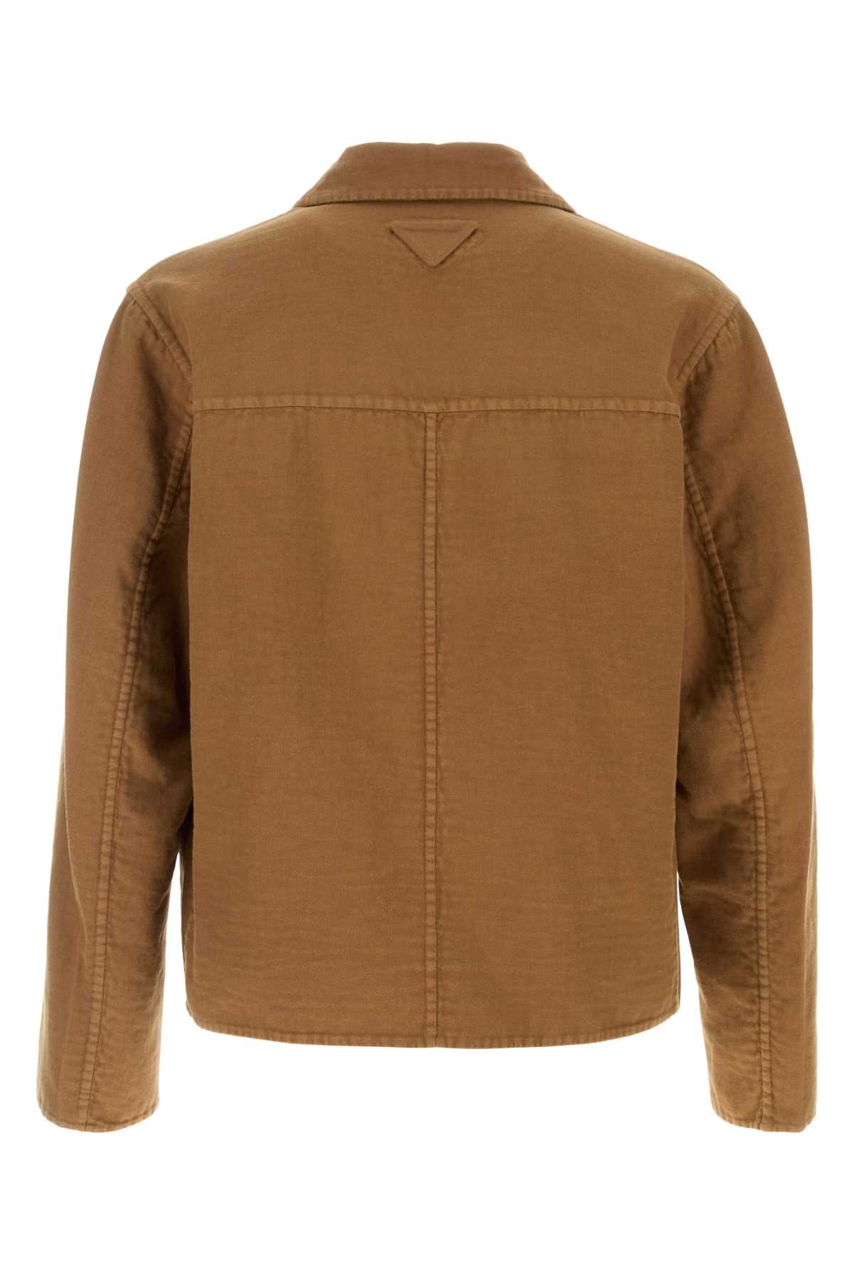 Prada Men Biscuit Cotton Blazer
