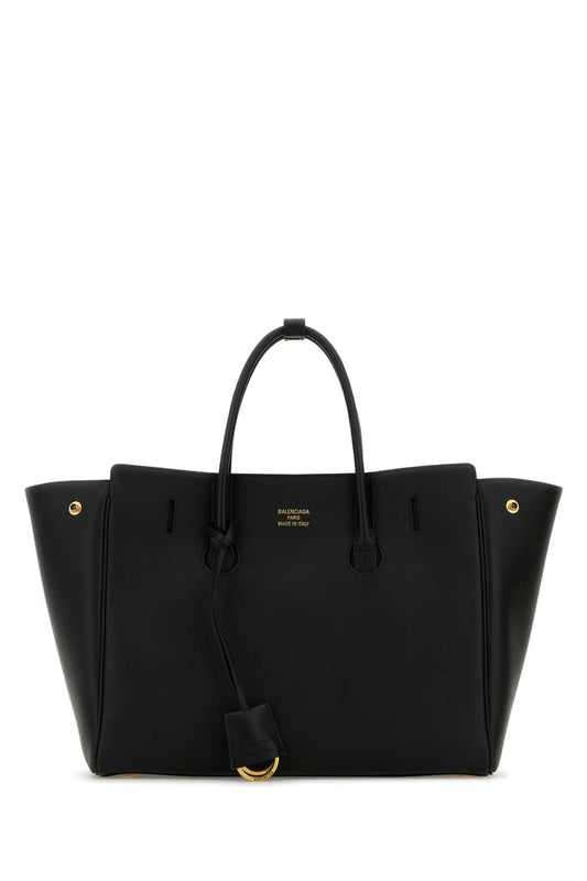 Balenciaga Women Black Leather Small Carry All Hempton Handbag
