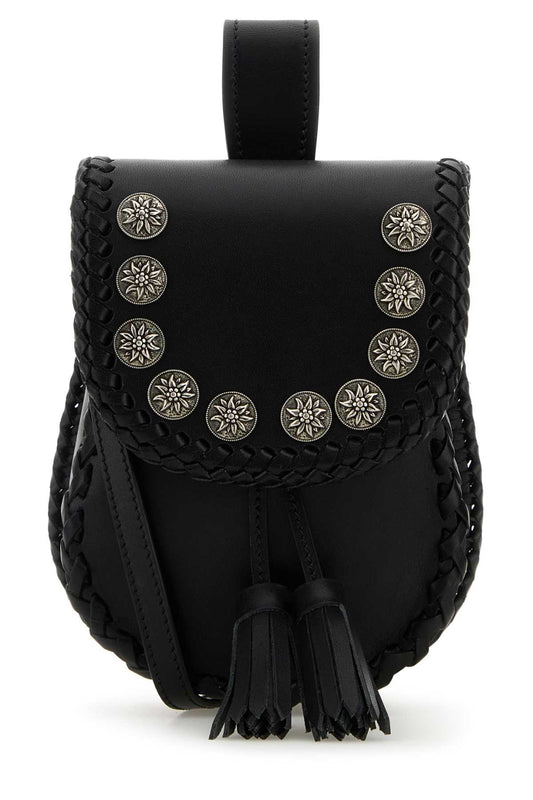 Prada Women Black Leather Crossbody Bag