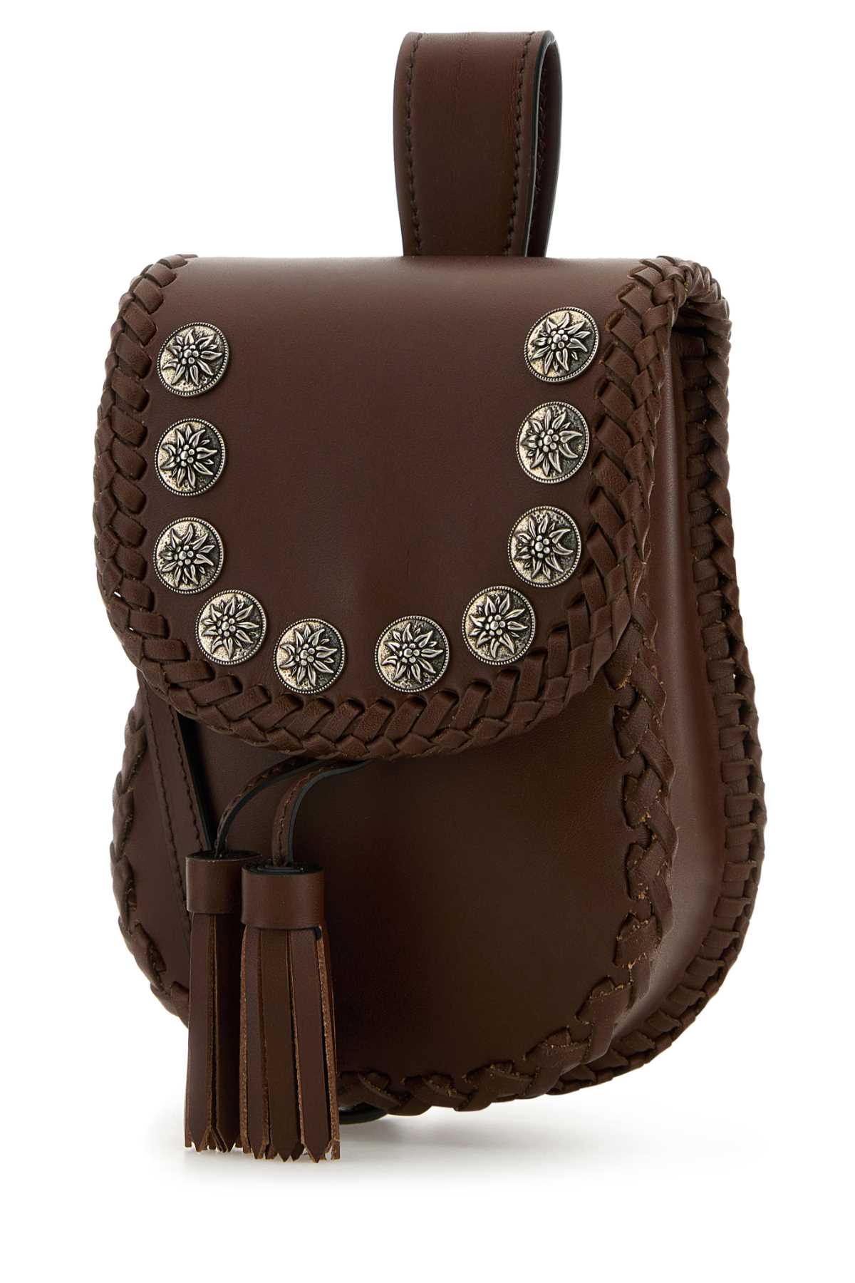 Prada Women Brown Leather Crossbody Bag