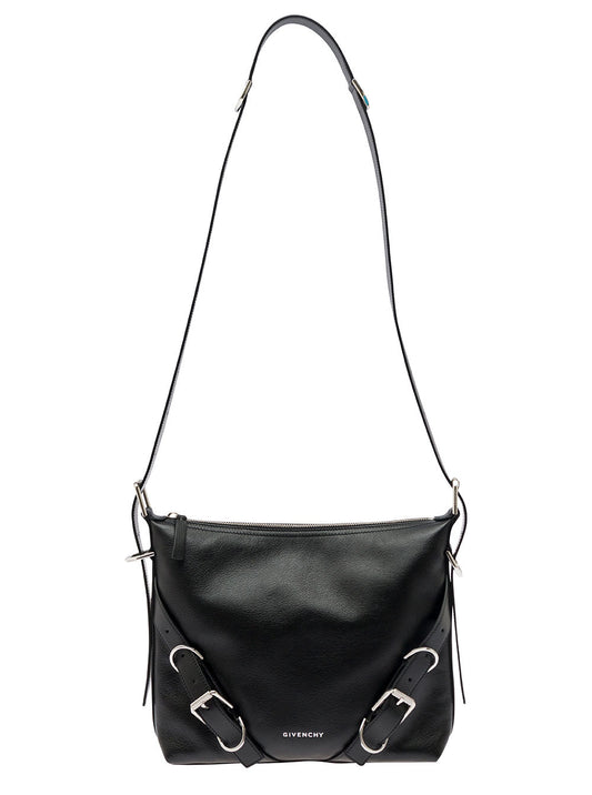 Givenchy Men 'Voyou' White Crossbody Bag With Logo And Buckle Detail In Leather Man
