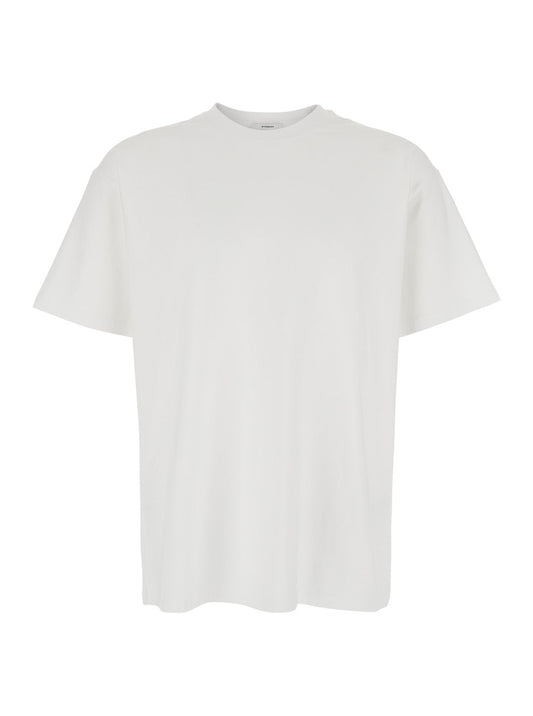 Givenchy Men White Crewneck T-Shirt With Logo Lettering On The Rear In Cotton Man