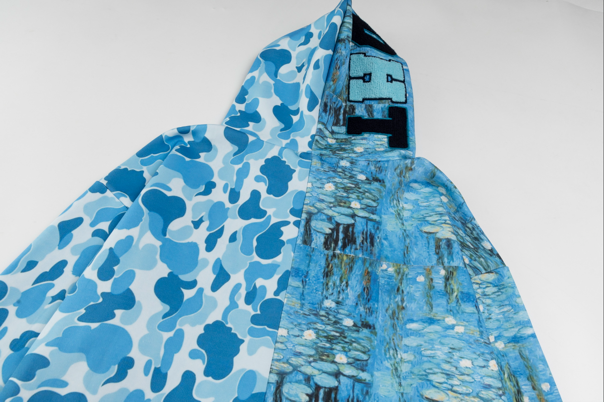Monet Camo Patchwork | Zip-Up Hoodie - Luxuryurbanwear