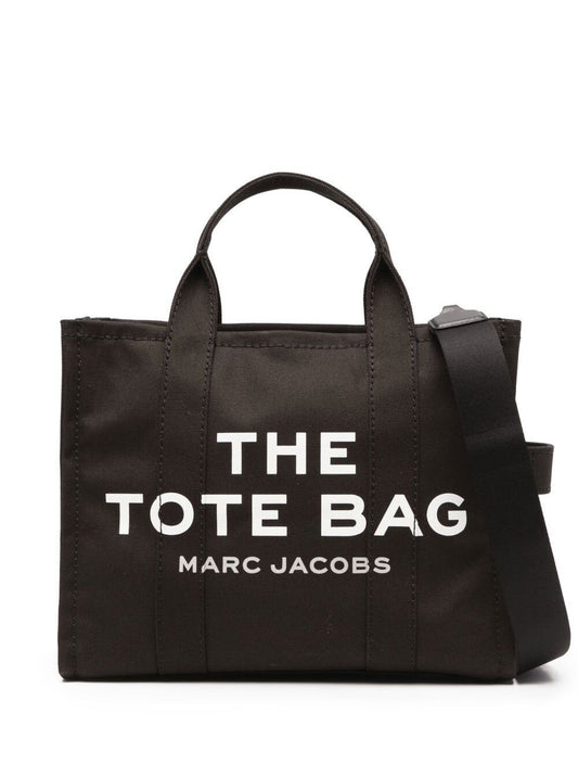 Marc Jacobs Women Tote Bag 'The Medium Tote' With Contrast Logo Print In Black For Women