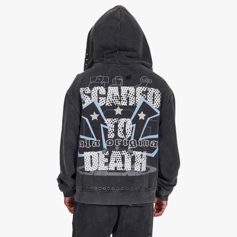 Gala Original Harpy Grommet Hoodie - Washed Black