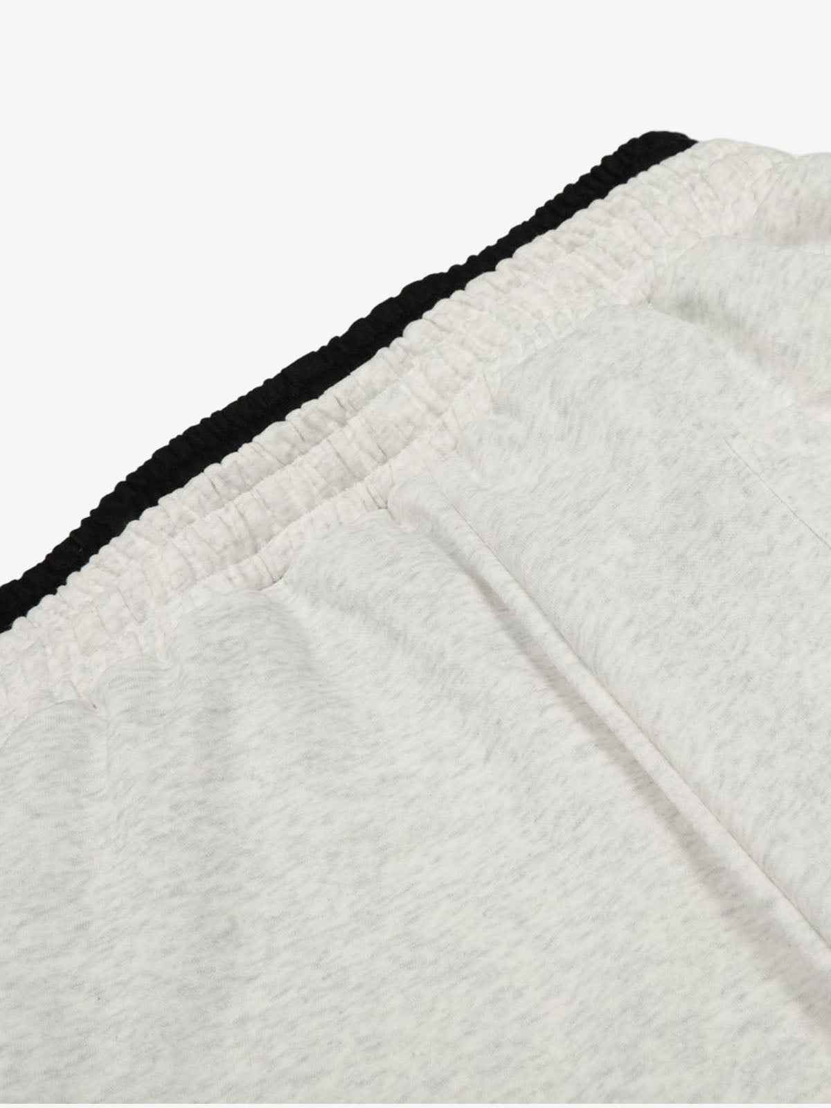 Retro Fun Embroidered Double Waistband Striped Sweatpants
