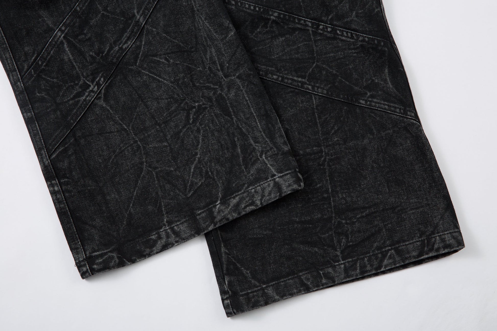 Crinkle Washed Structure | Baggy Jeans - Luxuryurbanwear