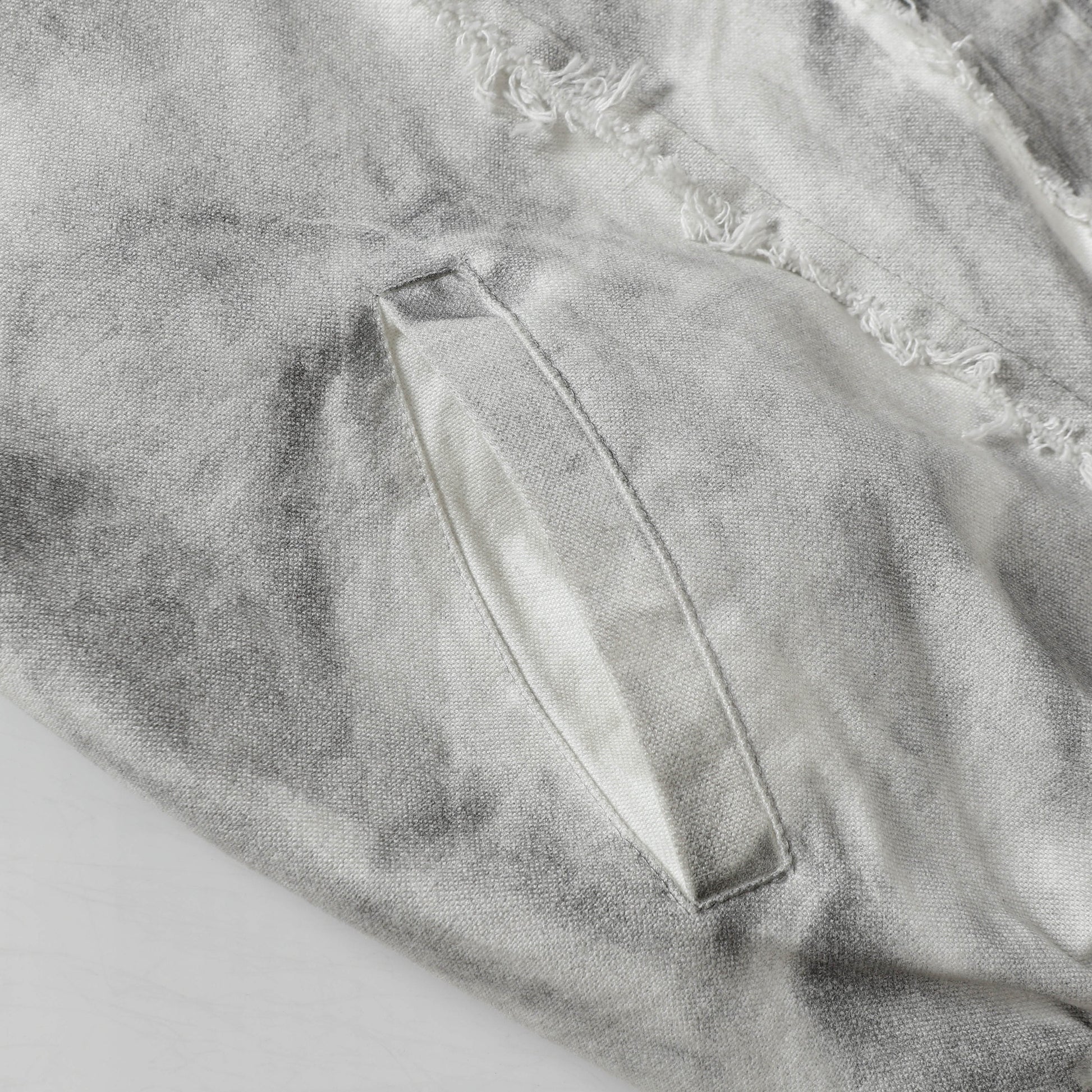 Washed Fray Edge | Hooded Jacket - Luxuryurbanwear