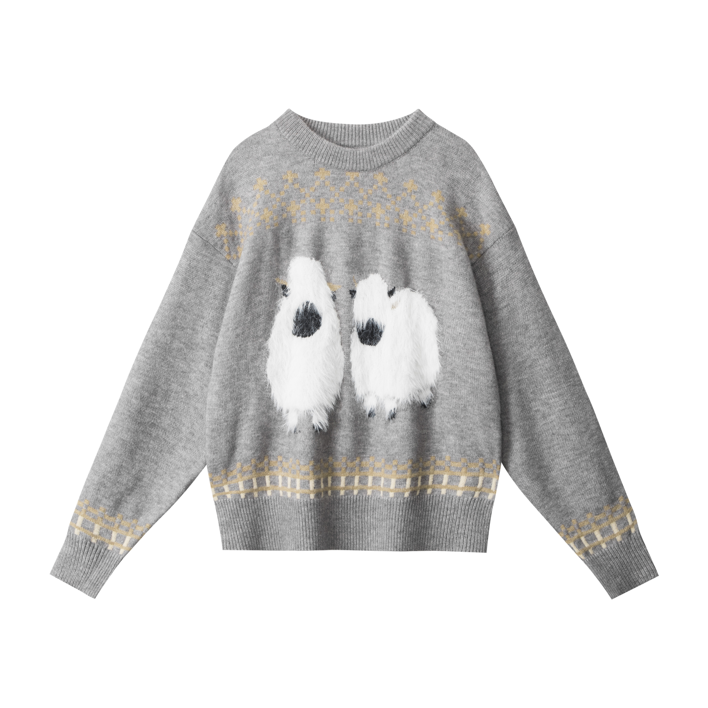 Woolly Pair | Fuzzy Sheep Knit Jumper - Luxuryurbanwear